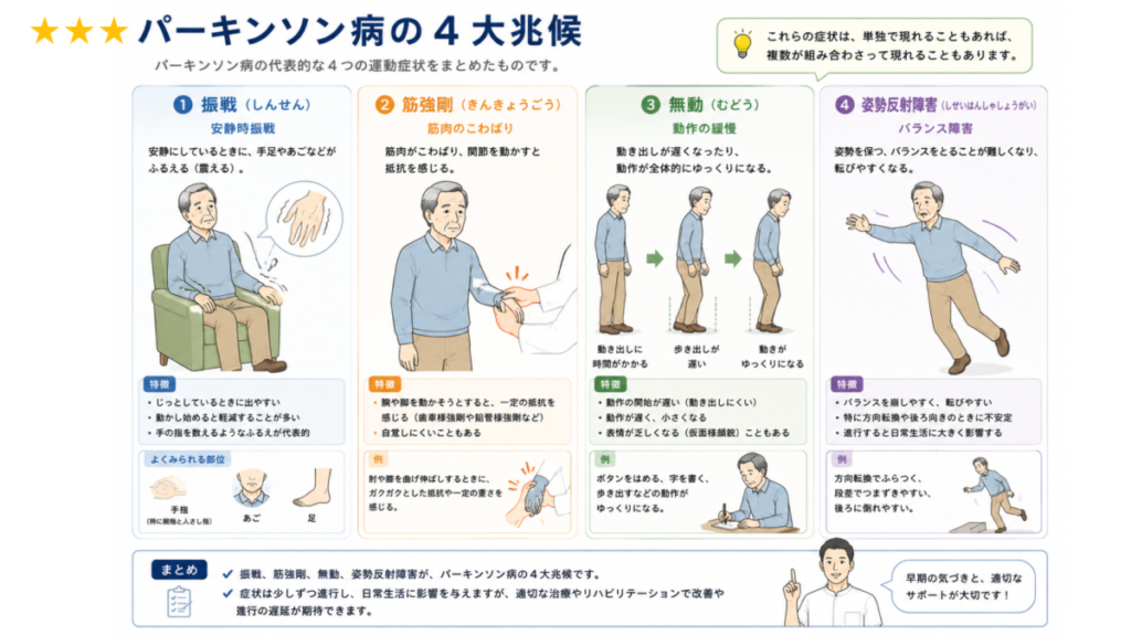 パーキンソン病の4大兆候-AXIS