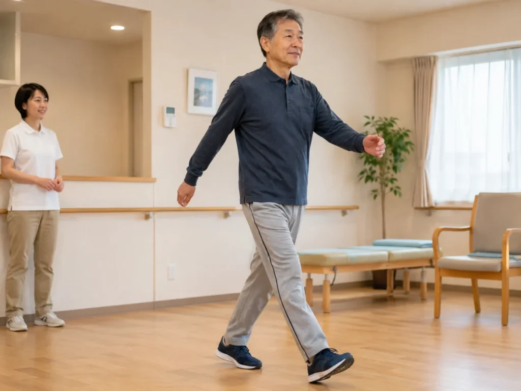 パーキンソン病 大きく腕を振って歩く練習