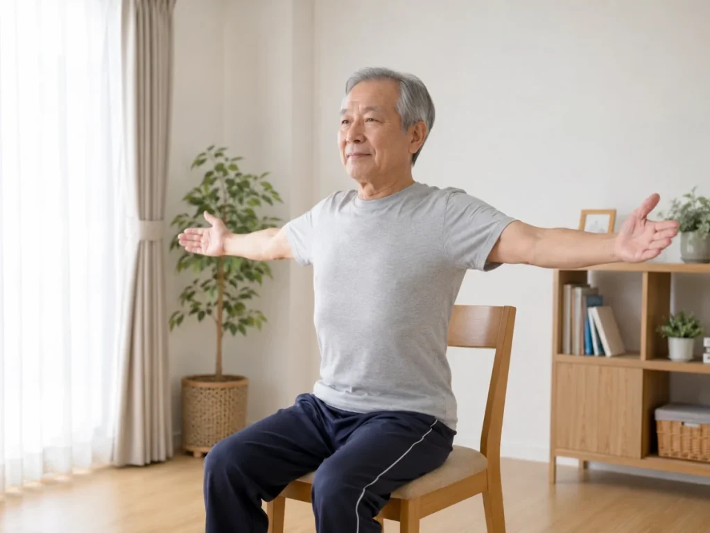 パーキンソン病で呼吸がしやすくなるストレッチ
