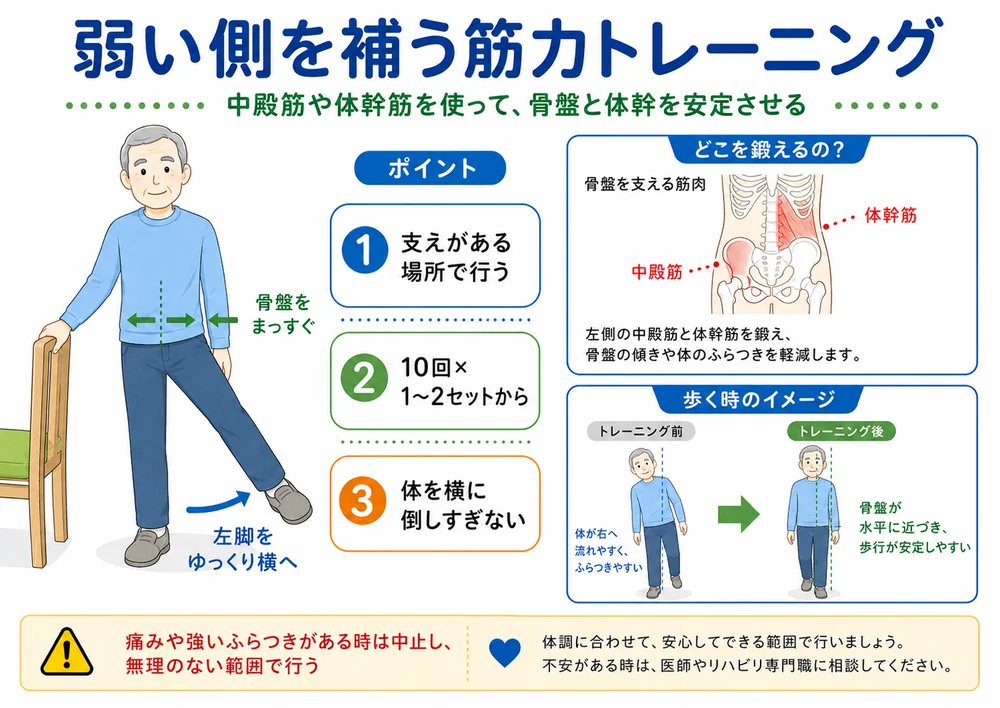 パーキンソン病の弱い側を補う筋トレ方法