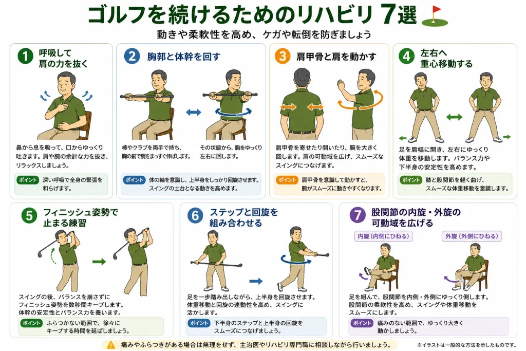 パーキンソン病でゴルフを続けるためのリハビリ７選
