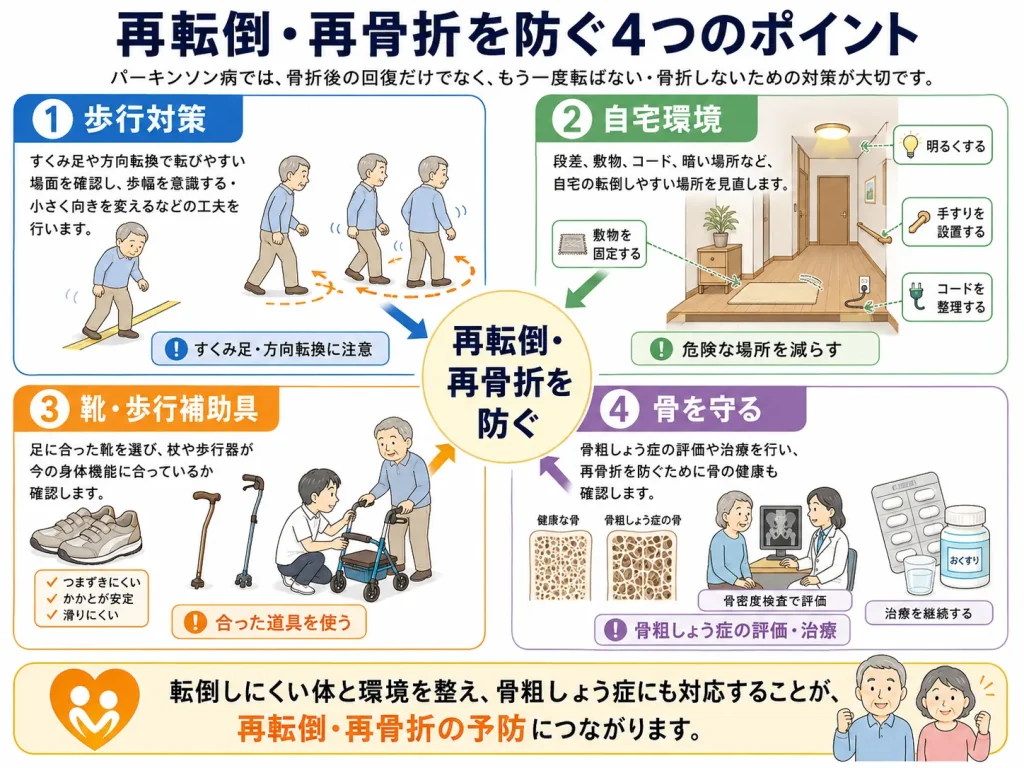 再転倒・再骨折を防ぐ4つのポイント