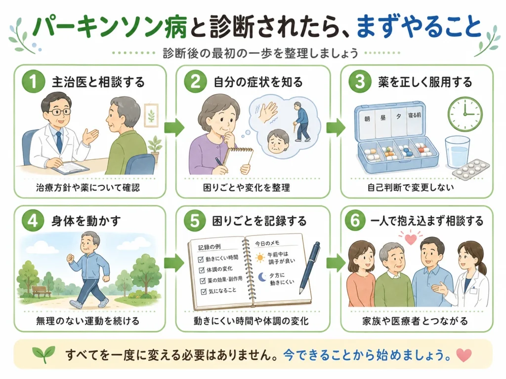 パーキンソン病と診断されたらまずやること