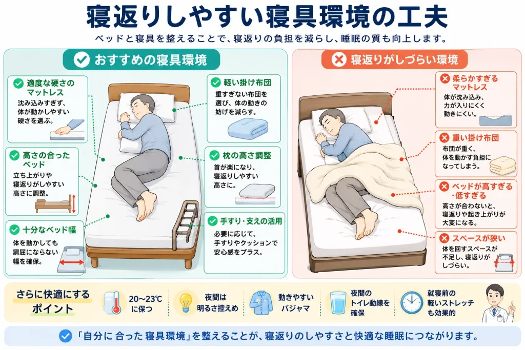 パーキンソン病＿寝返りしやすい寝具環境