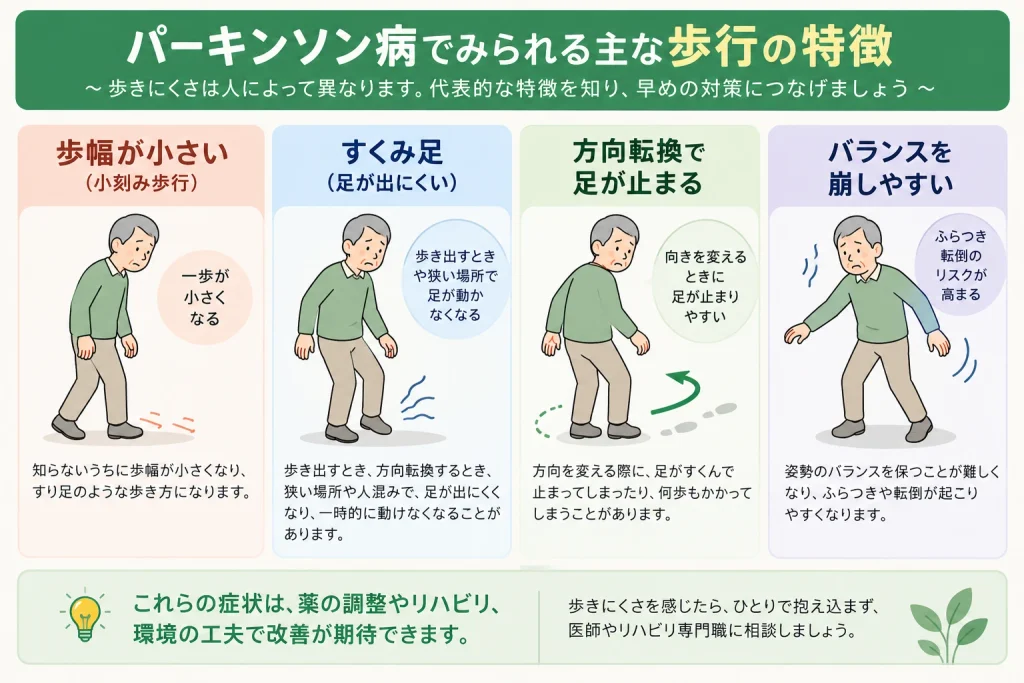 パーキンソン病_歩行の特徴
