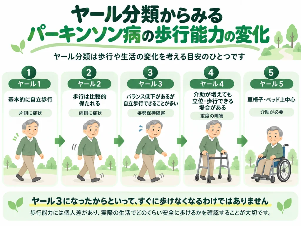 ヤール分類でみる歩行能力の変化