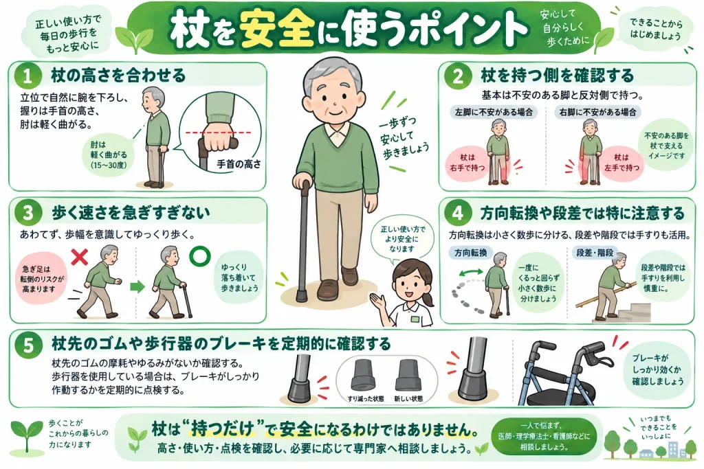 杖を安全に使うポイント