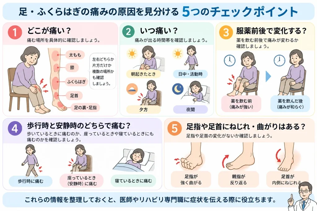 パーキンソン病_ふくらはぎの痛み_5つのチェックポイント